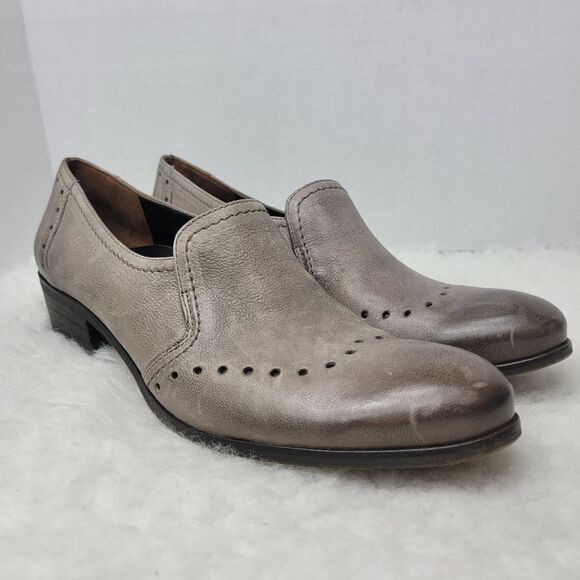 Paul Green Ava Gray Leather Ankle Bootie Shoes Size 7.5